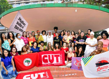 CUT-MT leva para a Praça Alencastro, na capital, ato em defesa da vida das mulheres